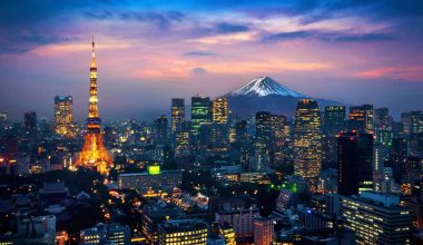 Striking aerial shot of Tokyo cityscape framed by the majestic Mount Fuji in Japan